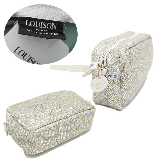 LOUISON　フランス製　きらきらグリッダーラメ　化粧ポーチ(MIDIBOX) 　3色　ルイゾン
