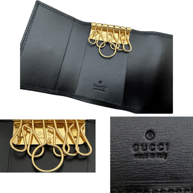 グッチ ホースビット ６連キーケース 黒 GUCCI