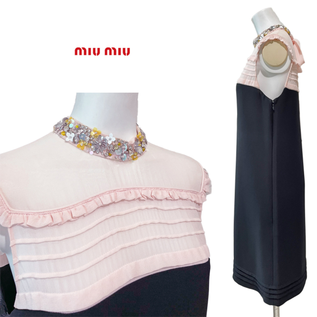 サイズ40Miumiu ビジューワンピース