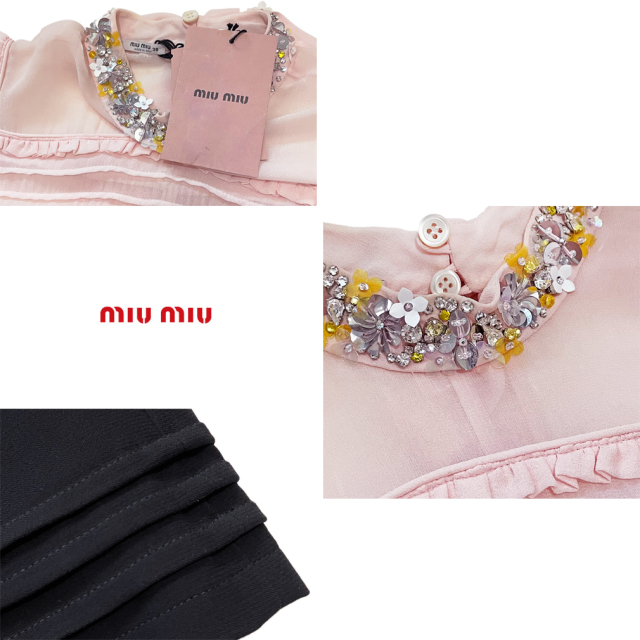 Miumiu ビジューワンピース