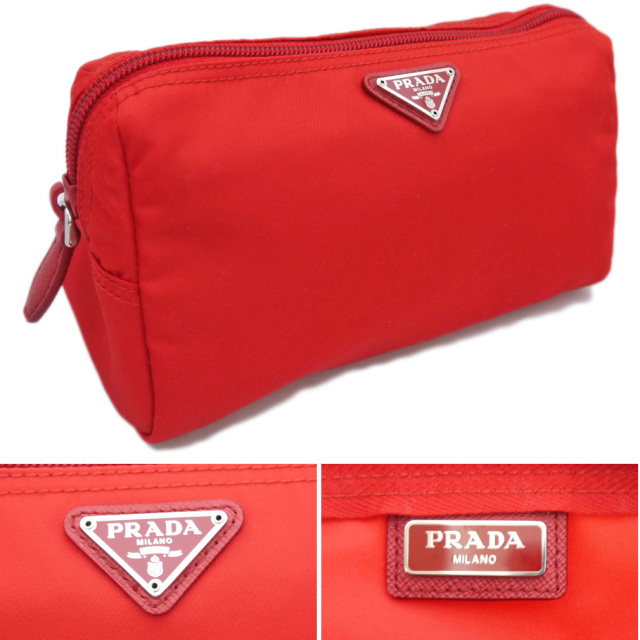 PRADA プラダ ポーチ　イタリア　レッド　ROSSO 新品未使用