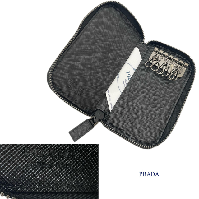 予約販売】本 【極美品】PRADA キーケース 6連 サフィアーノレザー