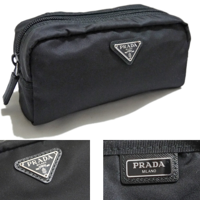 プラダ ナイロン化粧ポーチ 黒 1NA350 PRADA - インポートセレクト ...