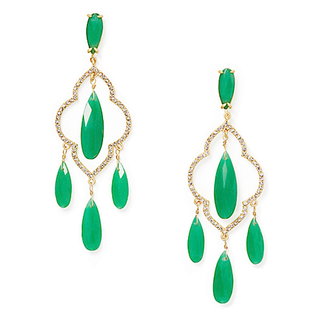 ケイトスペード シャンデリア ピアス グリーン(lantern gems chandelier earrings) kate spade