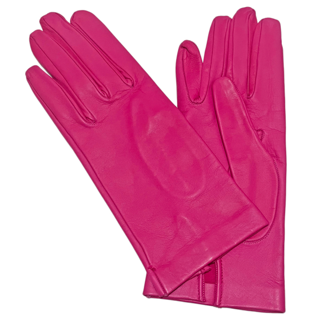 イタリア製　レザー　革手袋　ピンク　♯6.5