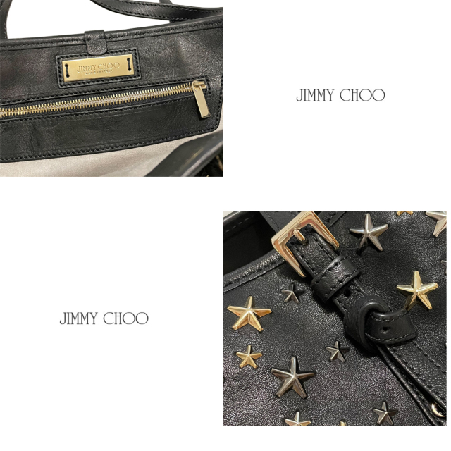 Jimmy Choo Sasha/S Black ジミーチュウ　トートバッグ